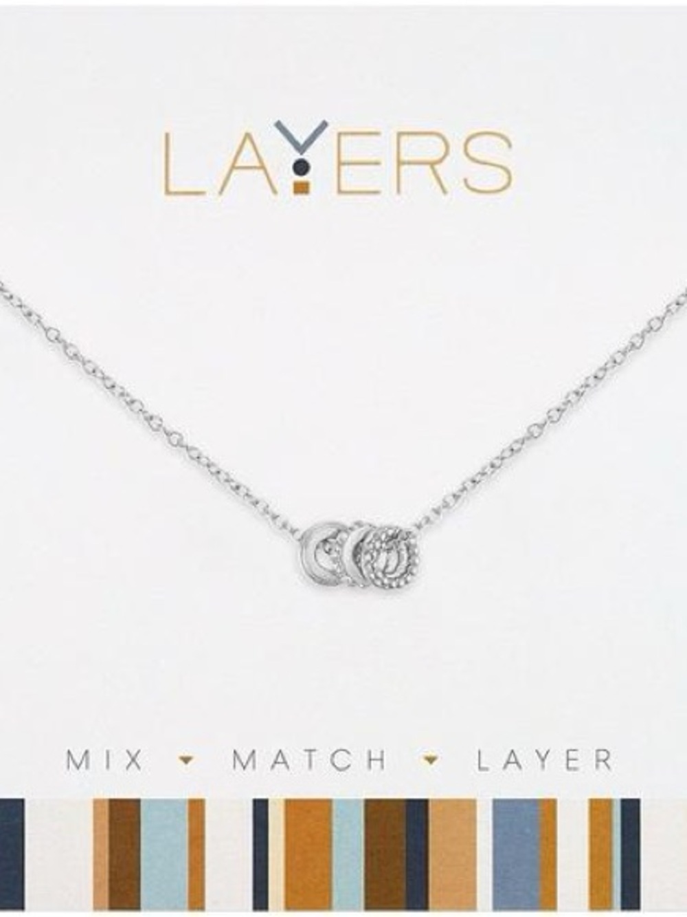 Silver Interlocking Circle Necklace